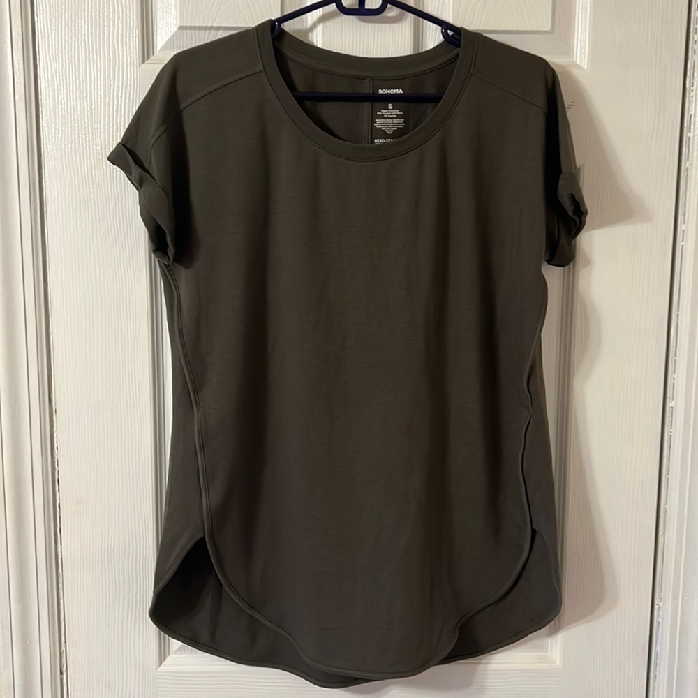 Womens Sonoma Olive Green Tunic, Size Small